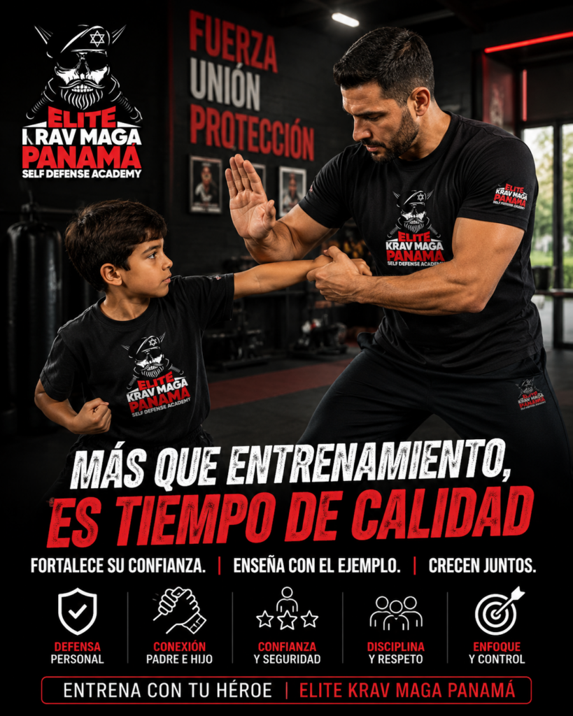 Más que defensa personal: por qué entrenar con tu hijo puede fortalecer su confianza para toda la vida 1 defensa personal para niños en panama,krav maga para niños en panama,taller padre e hijo en panama,defensa personal,defensa personal para jovenes