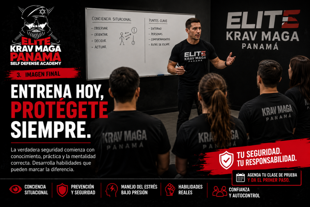 Entrenamiento de conciencia situacional en ELITE KRAV MAGA PANAMÁ
